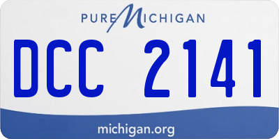 MI license plate DCC2141