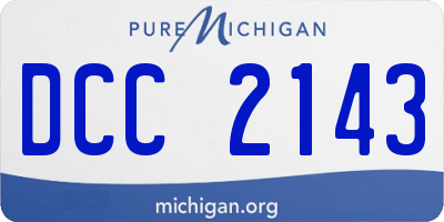 MI license plate DCC2143