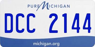 MI license plate DCC2144