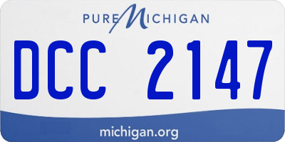 MI license plate DCC2147