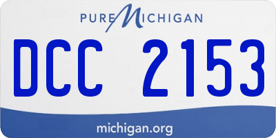 MI license plate DCC2153