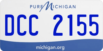 MI license plate DCC2155