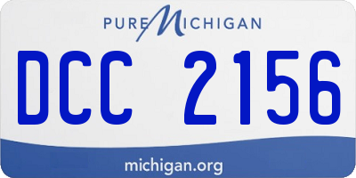 MI license plate DCC2156