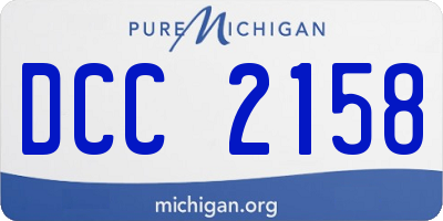 MI license plate DCC2158