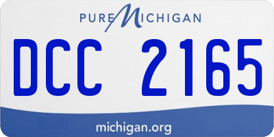 MI license plate DCC2165