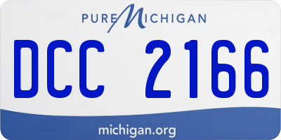 MI license plate DCC2166