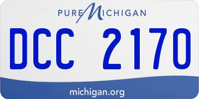 MI license plate DCC2170