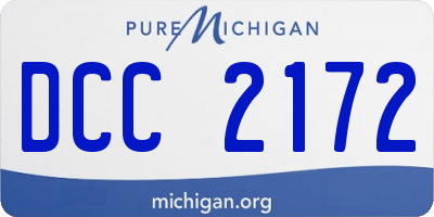 MI license plate DCC2172