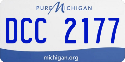 MI license plate DCC2177