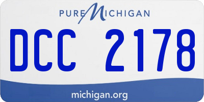 MI license plate DCC2178