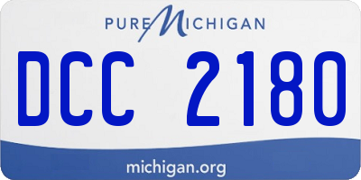 MI license plate DCC2180