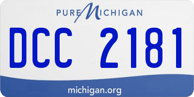 MI license plate DCC2181