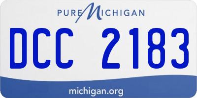 MI license plate DCC2183