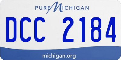 MI license plate DCC2184