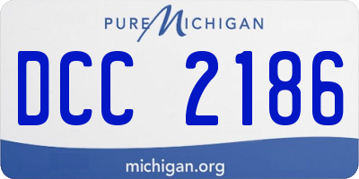 MI license plate DCC2186