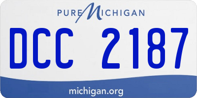 MI license plate DCC2187