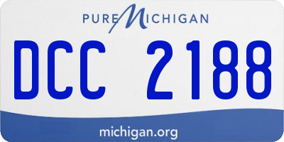 MI license plate DCC2188
