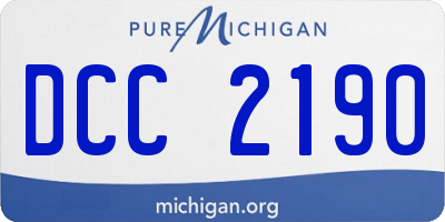 MI license plate DCC2190