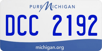 MI license plate DCC2192