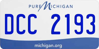 MI license plate DCC2193