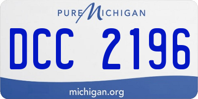 MI license plate DCC2196
