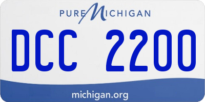 MI license plate DCC2200