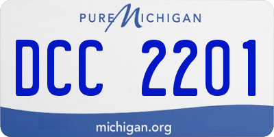 MI license plate DCC2201