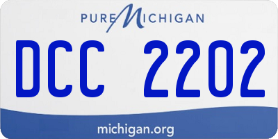 MI license plate DCC2202