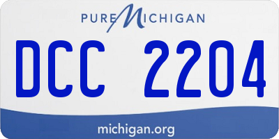 MI license plate DCC2204