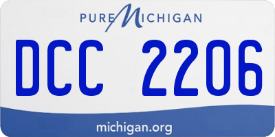 MI license plate DCC2206