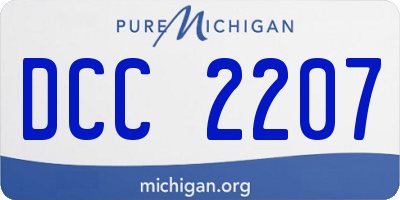 MI license plate DCC2207