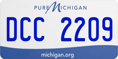 MI license plate DCC2209
