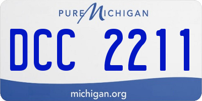 MI license plate DCC2211
