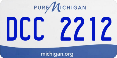 MI license plate DCC2212