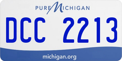 MI license plate DCC2213