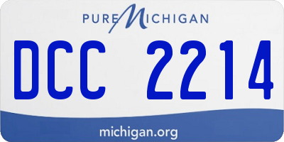 MI license plate DCC2214