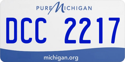 MI license plate DCC2217