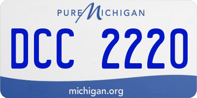 MI license plate DCC2220