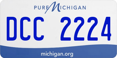MI license plate DCC2224