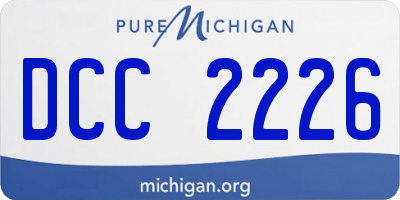 MI license plate DCC2226