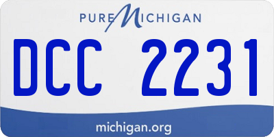 MI license plate DCC2231