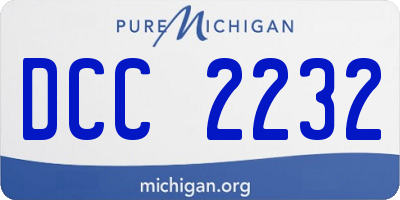 MI license plate DCC2232