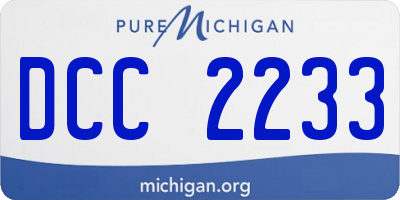MI license plate DCC2233