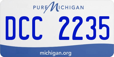 MI license plate DCC2235