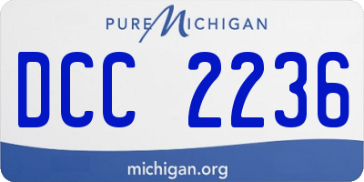 MI license plate DCC2236