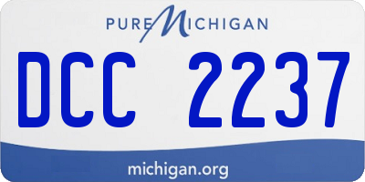 MI license plate DCC2237