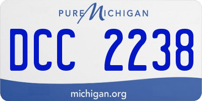 MI license plate DCC2238