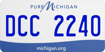 MI license plate DCC2240