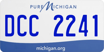 MI license plate DCC2241