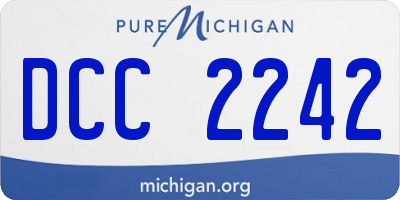 MI license plate DCC2242